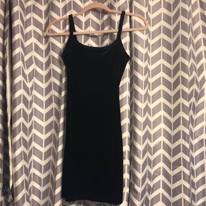Black velvet dress